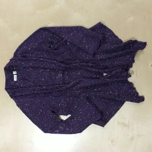 Purple marled open cardigan